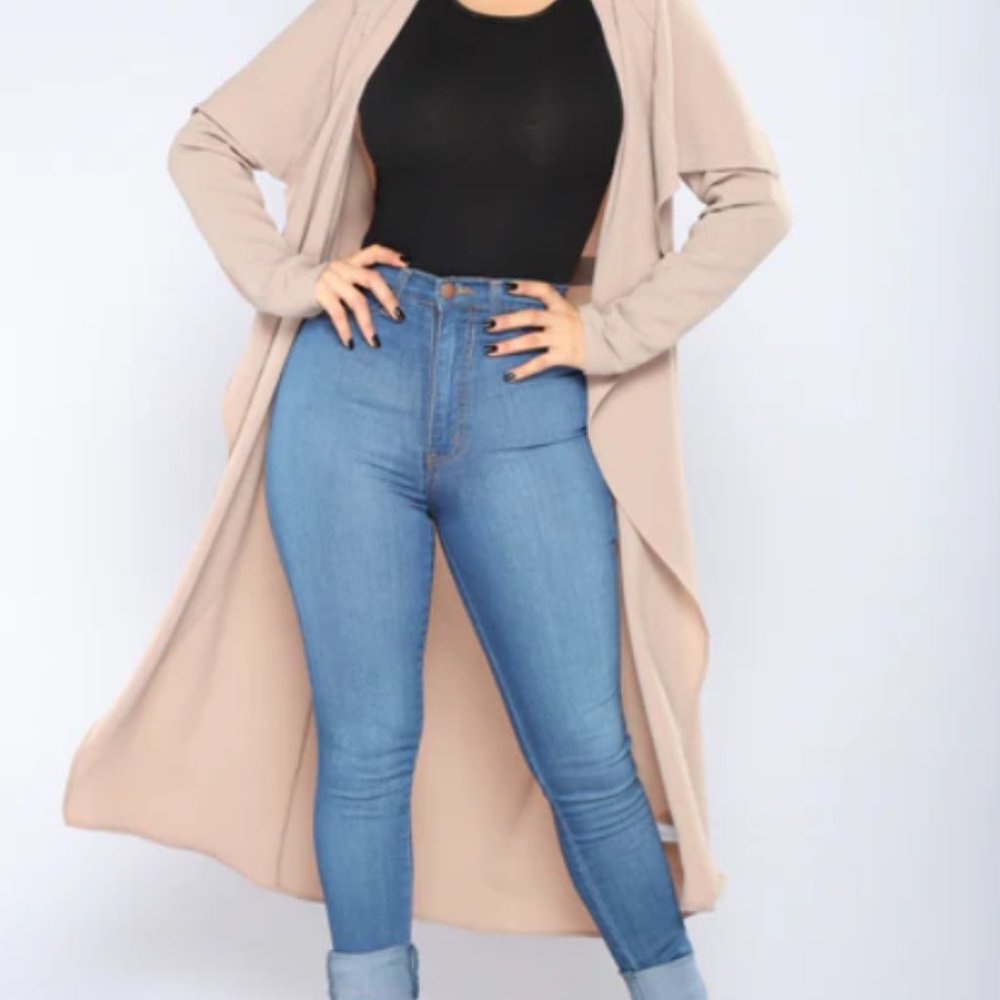 Beige Drapey Jacket with Waist Tie - NWOT